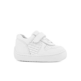 Rakerplus Bob Hakiki Deri Beyaz Barefoot Beyaz Tabanlı Cırtlı Bebek Sneaker Ayakkabı