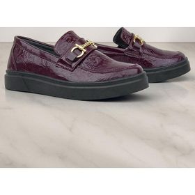 Rakerplus Bordo Tokalı Loafer Çocuk Klasik Ayakkabı