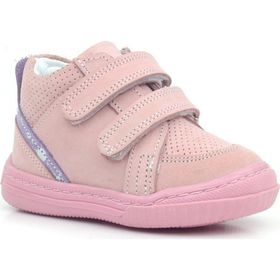 Rakerplus Raya Hakiki Deri Pembe Cırtlı Kız Bebek Bot