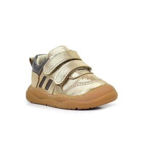 Rakerplus Schaggy Hakiki Deri Altın Parlak Bebek Spor Ayakkabı