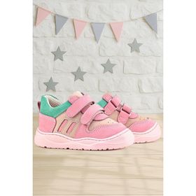 Rakerplus Schaggy Hakiki Deri Pembe Yeşil Bebek Spor Ayakkabı