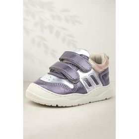 Rakerplus Schaggy Hakiki Deri Platin Gümüş Bebek Spor Ayakkabı
