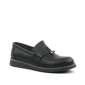 Rakerplus Siyah Mat Loafer Klasik Çocuk Ayakkabısı