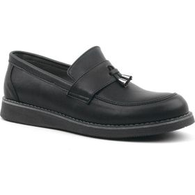Rakerplus Siyah Mat Loafer Klasik Çocuk Ayakkabısı