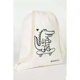 Rakerplus Tbons 35x40 cm Ham Bez Büzgülü Özel Tasarım Unisex Sırt Ayakkabı Çantası