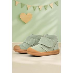 Rakerplus Yoohoo Hakiki Deri Açık Yeşil Cırtlı Unisex Bebek Bot