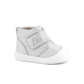 Rakerplus Yoohoo Hakiki Deri Beyaz Simli Cırtlı Unisex Bebek Bot