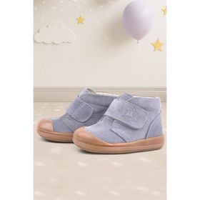 Rakerplus Yoohoo Hakiki Deri Gri Cırtlı Unisex Bebek Bot