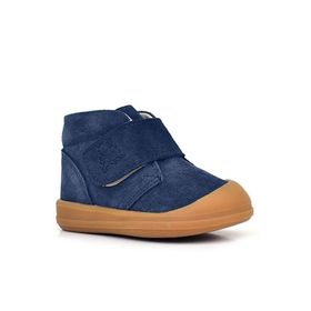 Rakerplus Yoohoo Hakiki Deri Koyu Lacivert Cırtlı Unisex Bebek Bot