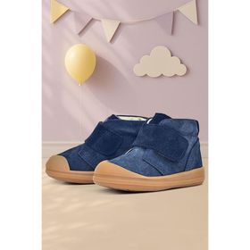 Rakerplus Yoohoo Hakiki Deri Koyu Lacivert Cırtlı Unisex Bebek Bot
