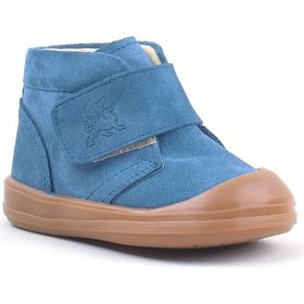 Rakerplus Yoohoo Hakiki Deri Mavi Cırtlı Unisex Bebek Bot