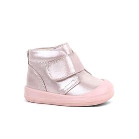 Rakerplus Yoohoo Hakiki Deri Pembe Simli Cırtlı Kız Bebek Bot