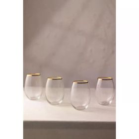 Rakle Astoria Gold 4'lü 570 cc Meşrubat Bardağı Seti