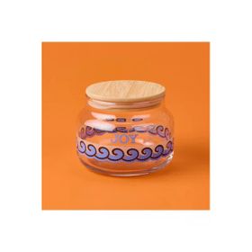 Rakle Blue Mosaiq Joy 430 ml Kapaklı Cam Renkli Kavanoz