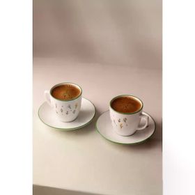 Rakle Botanical Seramik 2'li 110 cc Kahve Fincan Takımı