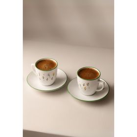 Rakle Botanical Seramik 2'li 110 cc Kahve Fincan Takımı