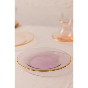 Rakle Five O Clock 6'lı 19 cm Cam Pasta Tabağı Seti