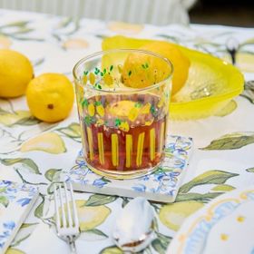 Rakle Frutta Sarı 380 ml Cam Su Bardağı