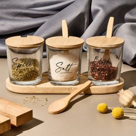 Rakle Marsala 3'lü Kaşıklı ve Stantlı Baharatlık Seti