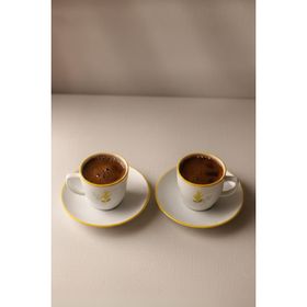 Rakle Mimoza Seramik 2'Li 110 cc Kahve Fincan Takımı