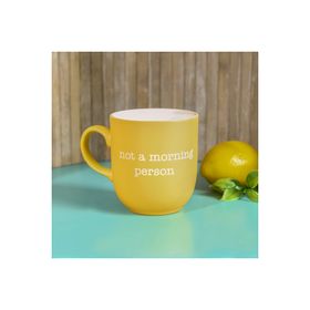 Rakle Not A Morning Sarı 400 ml Person Kupa