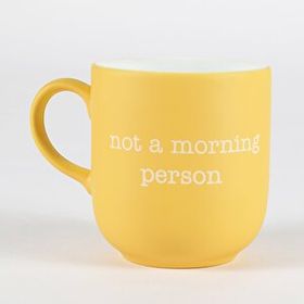 Rakle Not A Morning Sarı 400 ml Person Kupa
