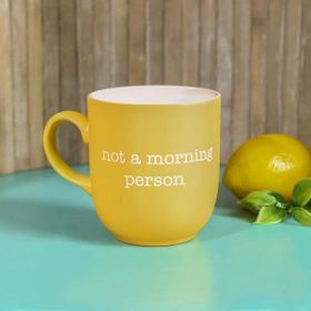 Rakle Not A Morning Sarı 400 ml Person Kupa