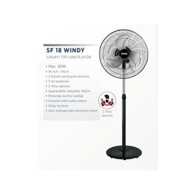 Raks SF 18 Windy Sanayi Tipi Ayaklı Vantilatör