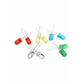 Rakun Robotik 10 Adet 5 mm Kırmızı Sarı Yeşil Mavi Beyaz Led Seti