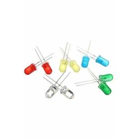 Rakun Robotik 10 Adet 5 mm Kırmızı Sarı Yeşil Mavi Beyaz Led Seti