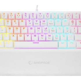 Rampage Ally K11 Beyaz Rainbow Q Bilek Destekl Blue Switch Gaming Oyuncu Klavye