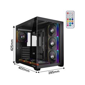 Rampage Ares V2 ARGB Temperli Cam ATX Gaming Bilgisayar Kasası