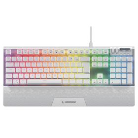 Rampage Carbon Beyaz Ful RGB Q Gaming Mekanik Oyuncu Klavye