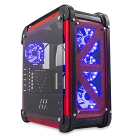 Rampage Castle Siyah-kırmızı 4-12cm Rgb Bilgisayar Kasası
