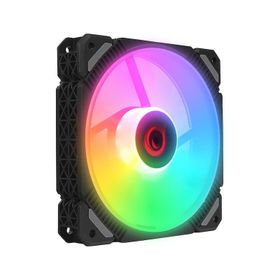Rampage Cross F20 38CFM 1200RPM 12 cm Rainbow 3P+4P Molex Soketli Siyah Kasa Fanı
