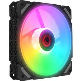 Rampage Cross F20 38CFM 1200RPM 12 cm Rainbow 3P+4P Molex Soketli Siyah Kasa Fanı