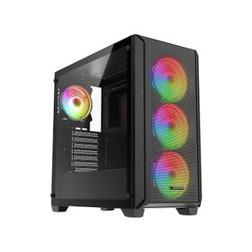 Rampage Elysian Mesh ARGB Fanlı Siyah 850 W ATX Gaming Bilgisayar Kasası