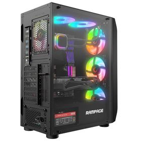 Rampage Hollow 650 W 4x12 cm ARGB Fan Temperli Cam Yan Panel ATX Gaming Kasa