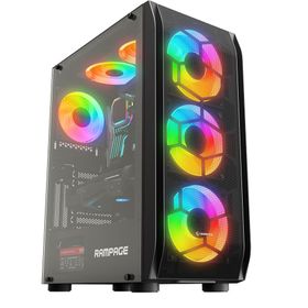 Rampage Hollow 650 W 4x12 cm ARGB Fan Temperli Cam Yan Panel ATX Gaming Kasa