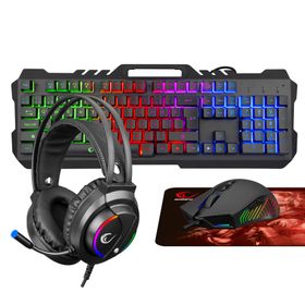 Rampage KM-GX7 Fitment Aydınlatmalı Gaming Q Klavye Kulaklık ve Mouse Set