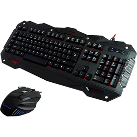 Rampage KM-R1 Siyah Kablolu Aydınlatmalı Standart Oyuncu Klavye Mouse Set