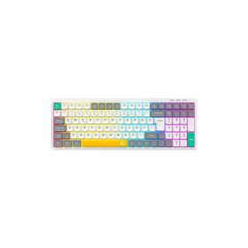 Rampage Pure Beyaz Gri Sessiz RGB Q Low Profile Membrane Oyuncu Klavyesi
