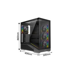 Rampage Reaper ARGB Fanlı 850 W ATX Gaming Bilgisayar Kasası
