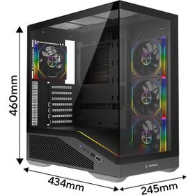 Rampage Reaper ARGB Fanlı 850 W ATX Gaming Bilgisayar Kasası