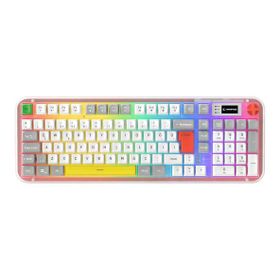 Rampage Reflect 99 Sessiz Beyaz Gri RGB Q Membrane Oyuncu Klavyesi