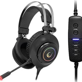 Rampage Rm-K1 Pulsar USB 7.1 Surround+Titreşim RGB Işık Efektli Mikrofonlu Siyah Oyuncu Kulaklığı