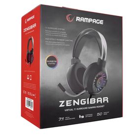 Rampage RM-K44 Zengibar RGB 7.1 Siyah Oyuncu Kulaklığı