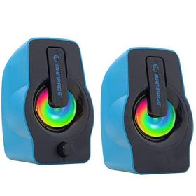 Rampage RMS-G7 Mavi Ledli 2.0 USB Hoparlör