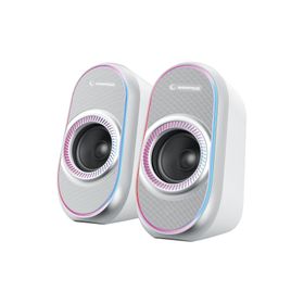 Rampage RMS-X3 2.0 6 W Beyaz Multimedia RGB Işıklı Gaming USB Bluetooth Speaker