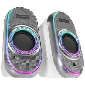 Rampage RMS-X3 2.0 6 W Beyaz Multimedia RGB Işıklı Gaming USB Bluetooth Speaker